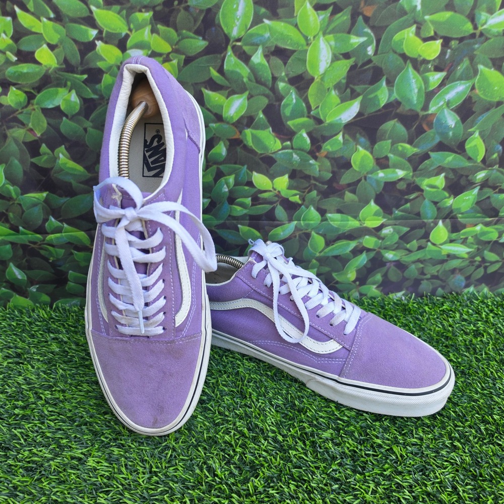 Vans Old Skool Purple Suede Canvas Skate Shoes Mens Low Top Sneakers